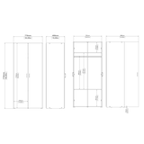 thumbnail of WellHome - Armario Dormitorio de Madera con 1 Puerta en color Blanco 40 x 42 x 176 cm - Duero White