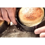 thumbnail of Fmprofessional Anelli da forno regolabili 2 pezzi, per torte, hamburger, acciaio inox, lavabili in lavastoviglie, diametro 9 a 11,7 cm, altezza 4 cm