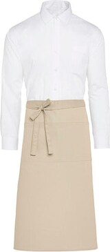 thumbnail of ROME - Recycled Bistro Apron with Pocket: One Size / White