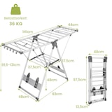 thumbnail of COSTWAY Tendedero plegable, extensible, vertical, con altura ajustable, alas y zapatero, tendedero, torre para la colada.