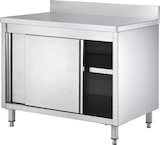 thumbnail of vaiotec werktafel met kast / 2 schuifdeuren & opstaande rand, 1200 x 600 mm