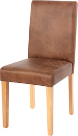 thumbnail of Esszimmerstuhl Littau, Küchenstuhl Stuhl, Stoff/Textil ~ Wildlederimitat, helle Beine