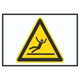 thumbnail of Achtung Rutschgefahr Symbol A0 Rückseite selbstklebend Schild