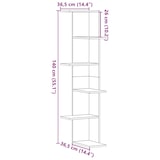 thumbnail of vidaXL Wand-Eckregal Schwarz 36,5x36,5x140 cm Holzwerkstoff