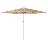 thumbnail of Helloshop26 - Gartenschirm mit Stahlstange Schatten und UV-Schutz 288 x 288 x 225 cm braunes Polyester 02_0056400