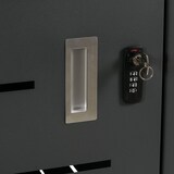 thumbnail of 3er-Mülltonnenverkleidung HWC-E83, Mülltonnenbox Mülltonnenabdeckung, erweiterbar 117x197x80cm ~ anthrazit, Stahl 75kg