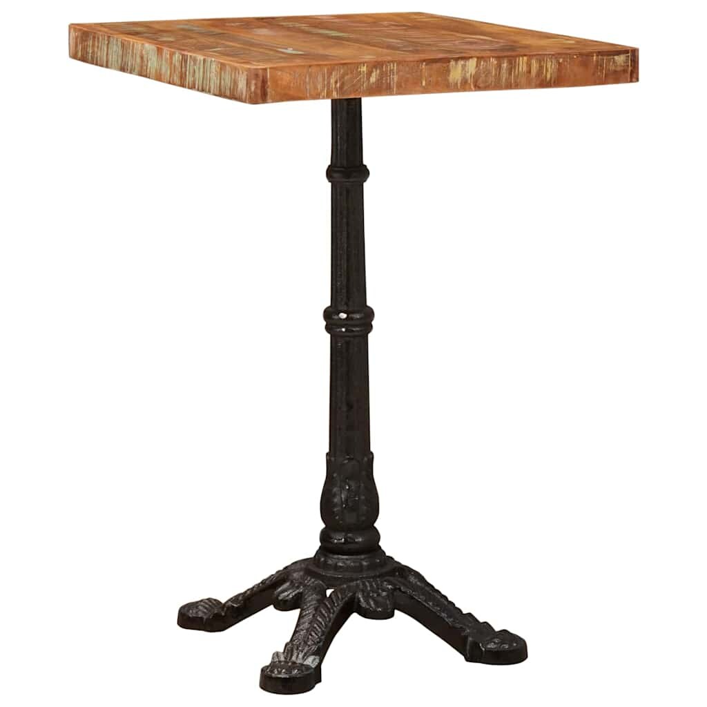 Table bistrot Marron 50 x 50 x 76 cm Bois Recyclé Solide Modèle Helios Panorama Sud