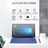 thumbnail of Tablette Windows 11.6 Pouces 2 en 1 8GB RAM 128GB+256GB SSD Intel Quad Core Clavier & Stylet WiFi & Bluetooth YONIS