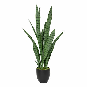 Planta Artificial Sansevieria (Lengua de Suegra) 90 cm de Altura – Planta de Interior Artificial Realista – Verde