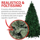 thumbnail of Albero Di Natale 270 Con Sacca 2243 Rami Foltissimo Rami A Gancio Base A Croce In Metallo Doppia Foglia Colorata In PVC (270 Cm, 2243 Rami)