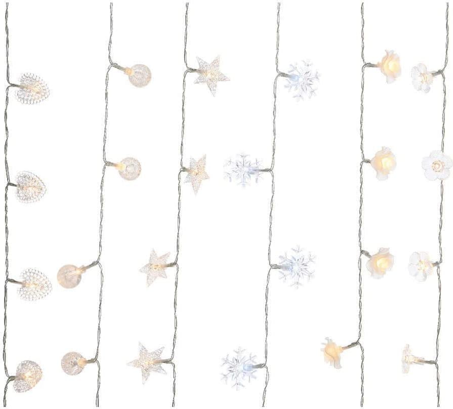 LED Lichterkette Stern Rose Kristall Kugel Herz Blume L1,1m Stückpreis