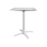 thumbnail of Bolero tafel vierkant en opklapbaar van roestvrij staal met 1 poot 600x600x720mm
