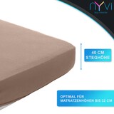 thumbnail of Spannbettlaken DreamScience Premium - Komfort Spannbetttuch, 190g/m², Einlaufschutz, Bügelfrei, mit Gummizug 180 - 200x220 + 40 cm Boxspringbett rot