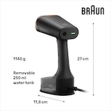 thumbnail of Braun QuickStyle 7 GS 7077 BK BL Dampfglätter Schwarz/Kupfer