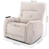 thumbnail of Fernsehsessel Aufstehhilfe, XXL-Relaxsessel, Liegefunktion, 200 kg Belastbarkeit, XXL-Sessel , Schlaffunktion, Mikrofaser, Beige, Raburg Samson