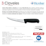 thumbnail of 3 Claveles Proflex - Cuchillo Profesional Deshuesador Curvo 15 cm Microban. Negro