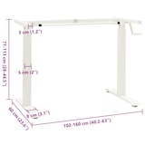 thumbnail of vidaXL Schreibtisch-Gestell Manuell Höhenverstellbar Handkurbel Weiß