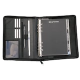 thumbnail of Bind® T 3-1 Systemplaner A5 Office, Nappaleder, schwarz, mit Reißverschluss
