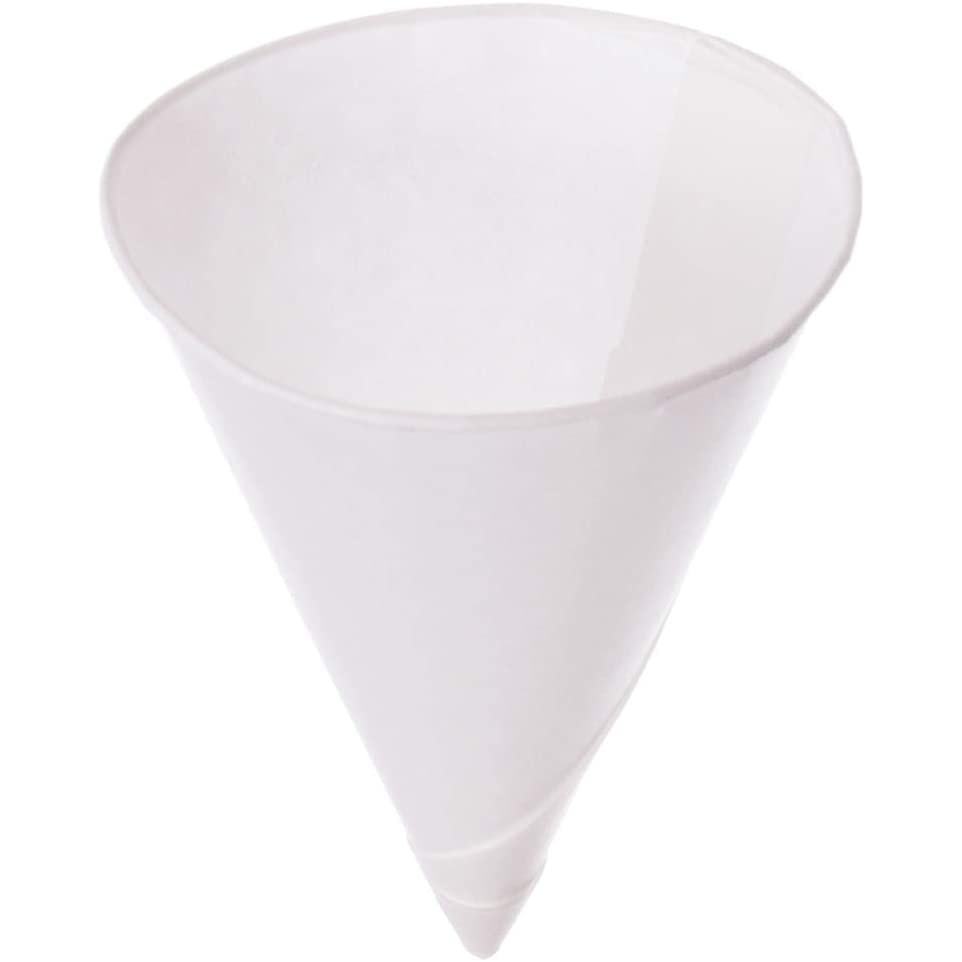 5000 Spitzbecher Water Cones 4,5oz/133ml Zuckerrohr/Bagasse weiß für Wasserspender
