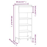 thumbnail of vidaXL Schuhregal Grau Sonoma 40x36x105 cm Holzwerkstoff