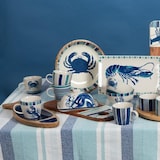 thumbnail of Tablett und seine 3 Schalen Marina - Blau Rechteck Amadeus 9x28 cm