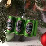 thumbnail of Weihnachtsbaumschmuck SIXPACK Bier Glas inkl. Aufhänger H: 5,1cm grün