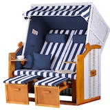 thumbnail of Strandkorb - bene living - Ostsee - blau/weiß - PE weiß