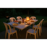 thumbnail of Inklapbare tuintafel 180x75xH74 cm Wit Hoge weerstand Polypropyleen Camping Recepties KZ GARDEN