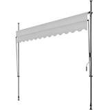 thumbnail of Klemmmarkise mit Handkurbel, höhenverstellbar - 300 x 180 cm, hellgrau