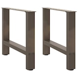 thumbnail of vidaXL Couchtischbeine Naturstahl 2 Stk. 60x(42-43) cm Stahl