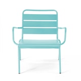 thumbnail of Poltrona bassa relax in acciaio turchese