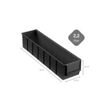 thumbnail of PROREGAL 48x Leitfähige Industriebox 400 S | HxBxT 8,1x9,1x40cm | 2,2 Liter | ESD, Sichtlagerkasten, Sortimentskasten, Sortimentsbox