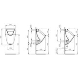thumbnail of Ideal Standard Eurovit Absaugeurinal, Einlauf hinten, weiß, K553801