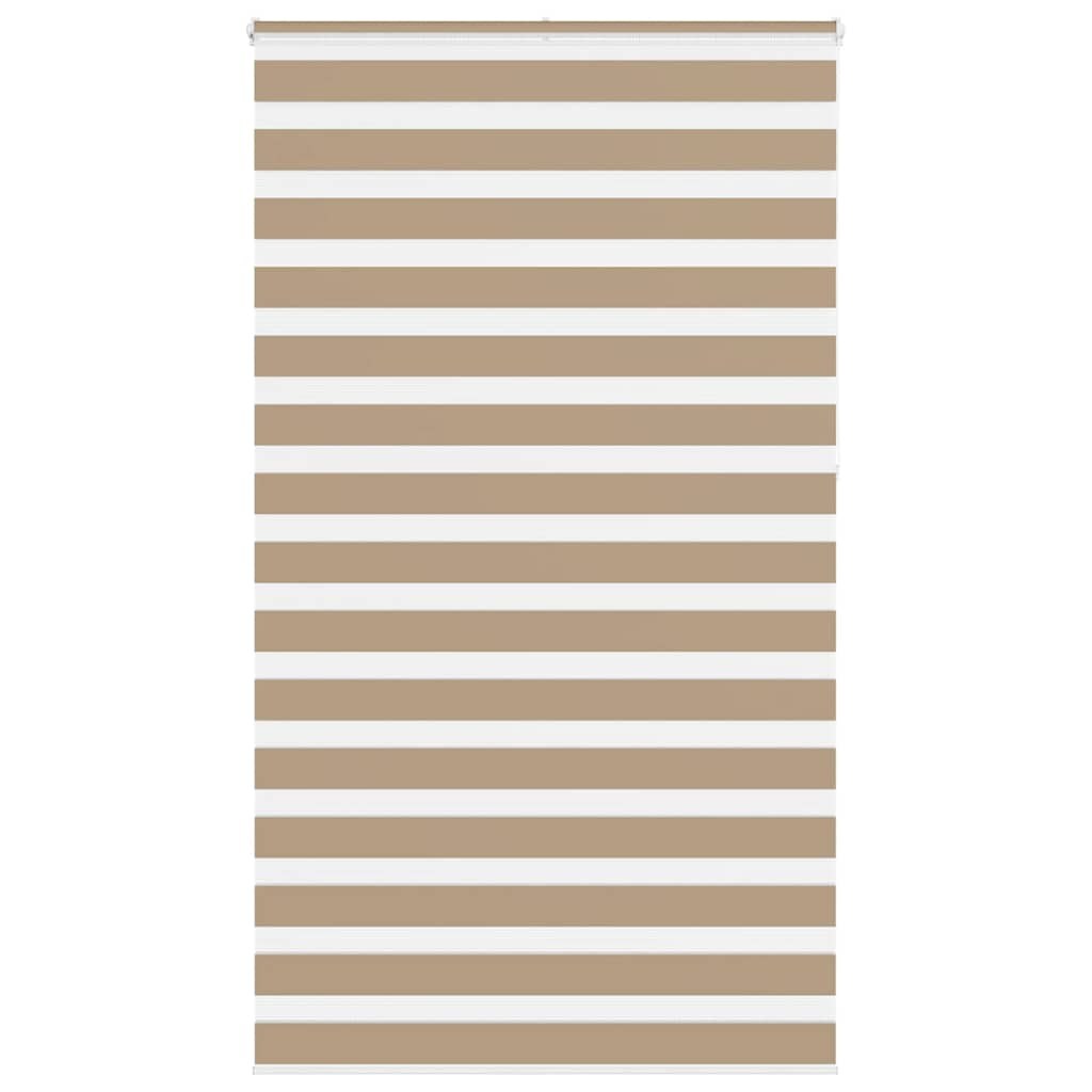 vidaXL Doppelrollo Sandbraun 125x230 cm Stoffbreite 120,9 cm Polyester