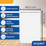 thumbnail of Exquisit Kühlschrank mit Gefrierfach, 109 Liter, kleiner Kühlschrank, freistehend, 85 cm hoch, Kompakt, KS516-4-E-040E weiss