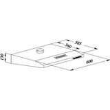 thumbnail of Amica UB-Haube 60cm UH 17010-4 E<br/>Energieeffizienzklasse=C