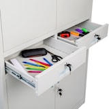 thumbnail of tectake Armario archivador con cierre de seguridad, 5 alturas + 2 cajones, 40 x 90 x 180 cm  Gris