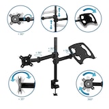 thumbnail of Soporte de monitor VM-MH2 2-brazo 13 - 32 pulgadas portátil negro hjh OFFICE