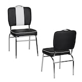 thumbnail of 2er Set Esszimmerstuhl Kunstleder American Diner Retro Stuhl Sessel gepolstert