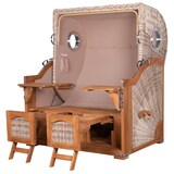 thumbnail of Strandkorb - bene living - Ammersee Grande XL Teak Bullauge - PE shell - Modell 504 - 2,5-Sitzer inkl. Liftersystem