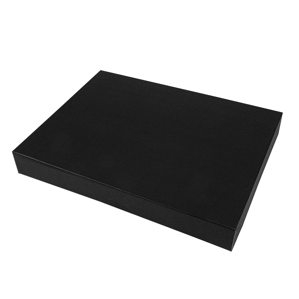 Cajas Catering, Plana 'Thepack' 310 G/M2 32X42 Cm Negro Cartón Ondulado Nano-Micro (100 Unidades)