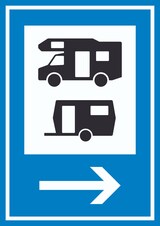 thumbnail of Wohnmobil- und Wohnwagenplatz rechts Schild A4 (210x297mm)