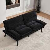 thumbnail of Chenille Zweisitzer Sofa mit verstellbaren Rückenlehnen – ergonomisches Design und hoher Komfort Schwarz