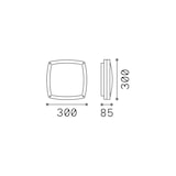thumbnail of Applique Moderna Cometa Alluminio-Materie Plastiche Antracite 3 Luci E14