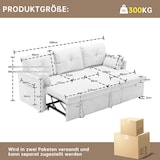 thumbnail of Merax 3-Sitzer Schlafsofa mit Stauraum – Modulares Ecksofa aus Cord, bequemes Sofabett, Schwarz