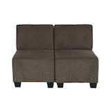 thumbnail of Modular 2-Sitzer Sofa Couch Lyon, Stoff/Textil ~ braun, ohne Armlehnen