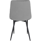 thumbnail of Silla de comedor Telde de terciopelo Gris