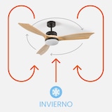 thumbnail of Deckenventilator mit Licht, 3 Flügel, 56 W, 6 Geschwindigkeiten, New York Schwarz O91
