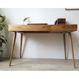 thumbnail of Ócrea Secretária em Madeira de Pinho Maciço - 2 gavetas - 100 x 50 Cm