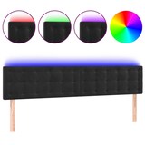 thumbnail of vidaXL LED Kopfteil Schwarz 160x5x78/88 cm Samt
